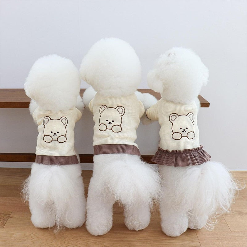 All Season Teddy Bear Waffle Shirts For Dogs And Cats