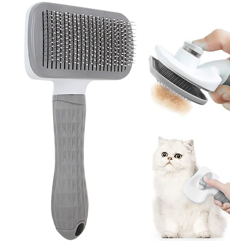 Dog and Cat Easy Clean Grooming Brush