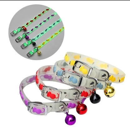 Glow in the Dark Dog And Cat Collar w/Bell